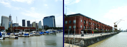 Puerto Madero en la Ciudad de Buenos Aires